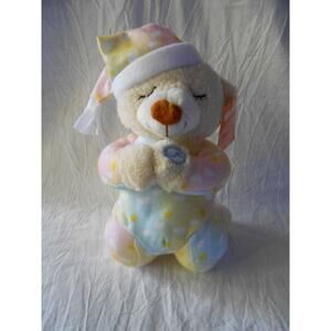 NEW Praying Bear Recite Bedtime Prayer Blue/Yellow/Pink Stars Plush‎ Doll Toy